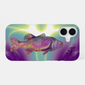 KLEURRIJKE REGENBOOG FOREL Monogram iPhone 16 Hoesje (Achterkant horizontaal)