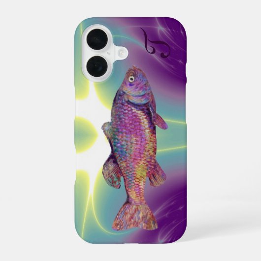 KLEURRIJKE REGENBOOG FOREL Monogram iPhone 16 Hoesje (Achterkant)
