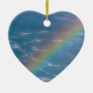 Kleurrijke Regenboog Gedateerd Keramisch Ornament
