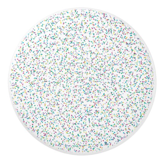 Kleurrijke regenboog Gespikkelde Stippen Keramische Knop (Voorkant)