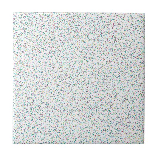 Kleurrijke regenboog Gespikkelde Stippen Tegeltje (Voorkant)