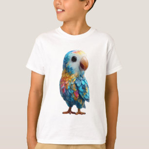 Kleurrijke Regenboog Gevederde Papegaai Illustrati T-shirt
