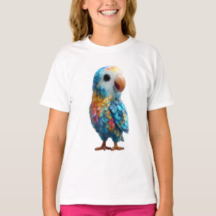 Kleurrijke Regenboog Gevederde Papegaai Illustrati T-shirt