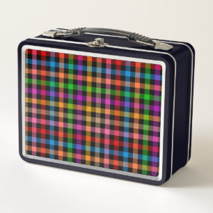 Kleurrijke Regenboog Gingham Schotse Ruit Ontwerp 