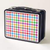 Kleurrijke Regenboog Gingham Schotse Ruit Ontwerp (Achterkant)