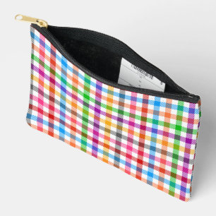 Kleurrijke Regenboog Gingham Schotse Ruit Ontwerp Etui