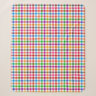 Kleurrijke Regenboog Gingham Schotse Ruit Ontwerp Sherpa Deken