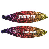 Kleurrijke Regenboog glitter sprankelt Jouw naam T Basketbal (Panelen)