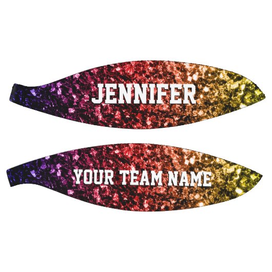 Kleurrijke Regenboog glitter sprankelt Jouw naam T Basketbal (Panelen)