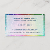 Kleurrijke regenboog glitter textuur  visitekaartje (Achterkant)