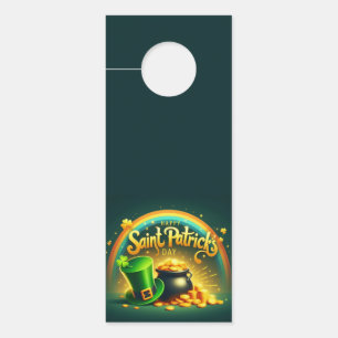Kleurrijke regenboog goud Saint Patrick's Day Deurhanger