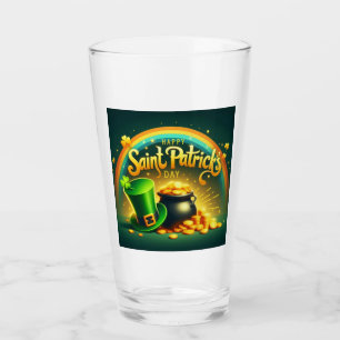 Kleurrijke regenboog goud Saint Patrick's Day Glas