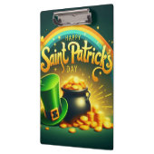 Kleurrijke regenboog goud Saint Patrick's Day Klembord (Links)