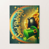 Kleurrijke regenboog goud Saint Patrick's Day Legpuzzel (Verticaal)