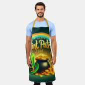 Kleurrijke regenboog goud Saint Patrick's Day Schort (Gedragen)