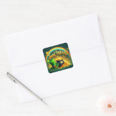 Kleurrijke regenboog goud Saint Patrick's Day Vierkante Sticker (Envelop)