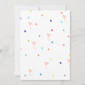 Kleurrijke regenboog grillige partij verjaardag kaart (Achterkant)