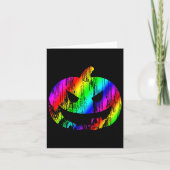 Kleurrijke regenboog Halloween Jack O Lantern Pomp Kaart (Voorkant)