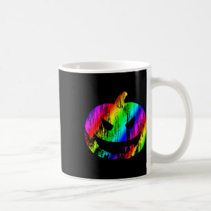 Kleurrijke regenboog Halloween Jack O Lantern Pomp Koffiemok