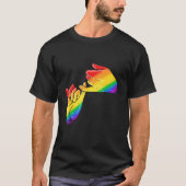 Kleurrijke Regenboog Handen Pinky Swear Belofte LG T-shirt (Voorkant)