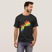 Kleurrijke Regenboog Handen Pinky Swear Belofte LG T-shirt (Voorkant volledig)