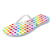 Kleurrijke Regenboog Hart Teenslippers (Schuin)