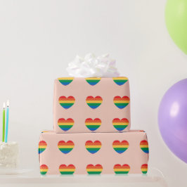 Kleurrijke Regenboog Harten Autisme Neurodiversite Cadeaupapier