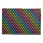 Kleurrijke regenboog harten band patroon kussensloop (Achterkant)