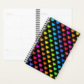 Kleurrijke regenboog harten band patroon planner (Display)