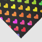 Kleurrijke regenboog harten band patroon tissuepapier (Detail)