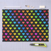 Kleurrijke regenboog harten band patroon tissuepapier (Craft)