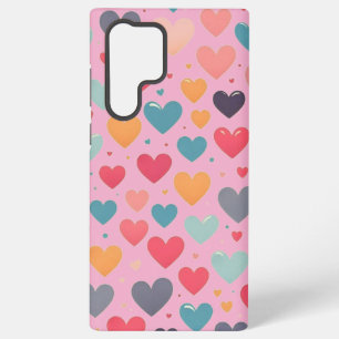 Kleurrijke regenboog harten Valentijnsdag Samsung Galaxy Hoesje