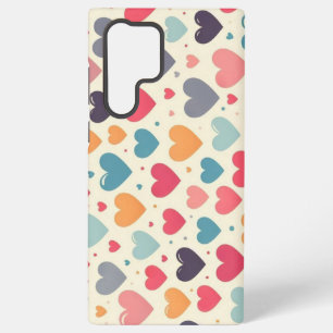 Kleurrijke regenboog harten Valentijnsdag Samsung Galaxy Hoesje