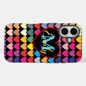 Kleurrijke Regenboog Hartjes Persoonlijk Case-Mate iPhone Case (Achterkant (horizontaal))