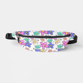 kleurrijke regenboog heldere bloemen hommels bloem heuptasje