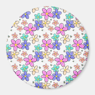 kleurrijke regenboog heldere bloemen hommels bloem magneet