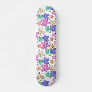 kleurrijke regenboog heldere bloemen hommels bloem persoonlijk skateboard