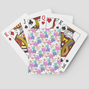 kleurrijke regenboog heldere bloemen hommels bloem pokerkaarten
