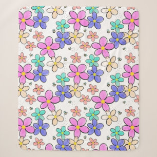 kleurrijke regenboog heldere bloemen hommels bloem sherpa deken