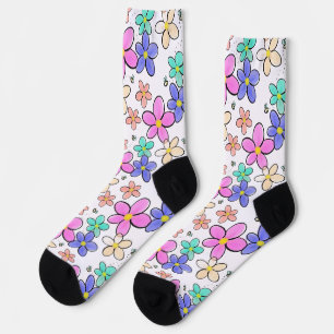 kleurrijke regenboog heldere bloemen hommels bloem sokken
