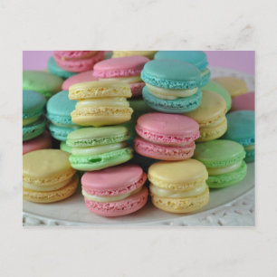 Kleurrijke regenboog heldere macarons macaron brie briefkaart