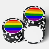 Kleurrijke regenboog holebi vlag pokerchips (Opstapeling)