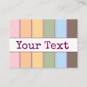 Kleurrijke regenboog Jouw tekst bekleed opmerking Visitekaartje (Voorkant)