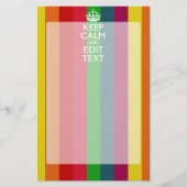 Kleurrijke regenboog kalm houden en Jouw tekst aan Briefpapier (Voorkant)