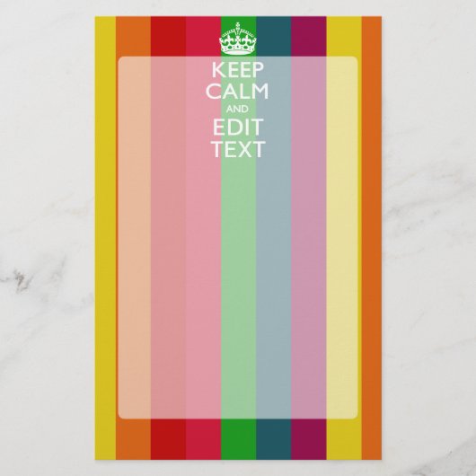 Kleurrijke regenboog kalm houden en Jouw tekst aan Briefpapier (Voorkant)