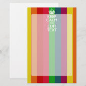 Kleurrijke regenboog kalm houden en Jouw tekst aan Briefpapier (Voorkant / Achterkant)