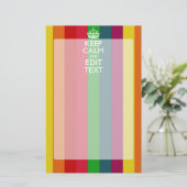 Kleurrijke regenboog kalm houden en Jouw tekst aan Briefpapier (Staand voorkant)