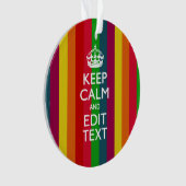 Kleurrijke regenboog kalm houden en Jouw tekst aan Ornament (voorkant)