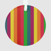 Kleurrijke regenboog kalm houden en Jouw tekst aan Ornament (achterkant)