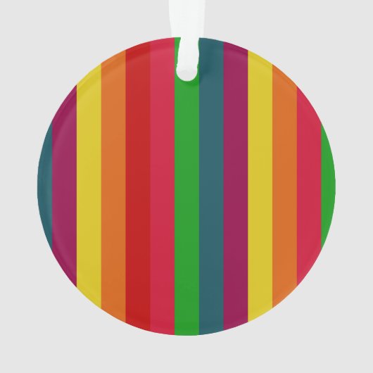 Kleurrijke regenboog kalm houden en Jouw tekst aan Ornament (achterkant)